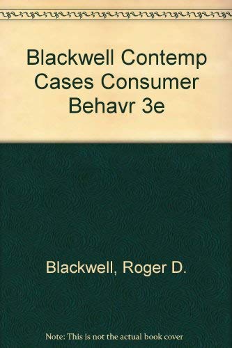 Beispielbild fr Blackwell Contemp Cases Consumer Behavr 3e zum Verkauf von AwesomeBooks