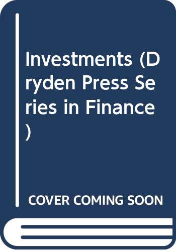 Imagen de archivo de Investments (Dryden Press Series in Finance) a la venta por HPB-Red