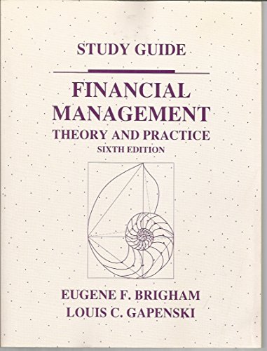 Beispielbild fr Financial Management: Theory and Practice (Study Guide) zum Verkauf von HPB-Red