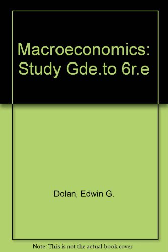 9780030328985: Macroeconomics: Study Gde.to 6r.e