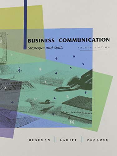 Imagen de archivo de Business Communication: Strategies and Skills (The Dryden Press series in management) a la venta por HPB-Red