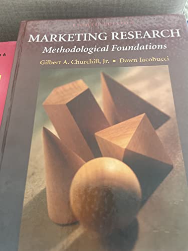 Beispielbild fr Marketing Research : Methodological Foundations zum Verkauf von Better World Books