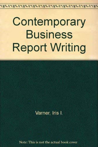 Stock image for Contemporary Business Report Writing for sale by Black and Read Books, Music & Games