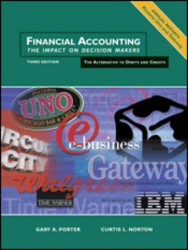 Beispielbild fr Financial Accounting : The Impact on Decision Makers, an Alternative to Debits and Credits zum Verkauf von Better World Books