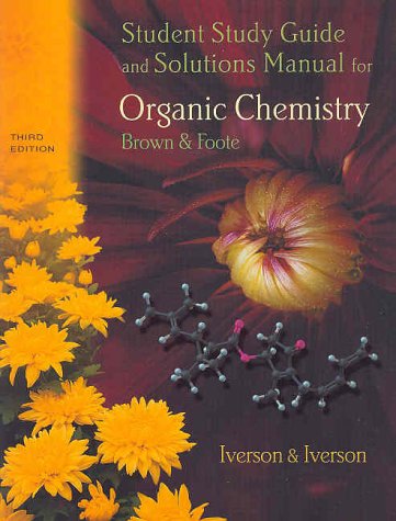 Stock image for Student Study Guide for Brown/Foote  s Organic Chemistry, 3rd for sale by HPB-Red