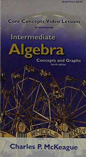 9780030338373: Core Concepts for McKeague's Intermediate Algebra: Concepts and Graphs