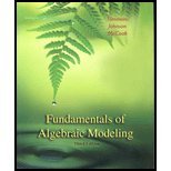 Imagen de archivo de Fundamentals of Algebraic Modeling: An Introduction to Mathematical Modeling With Algebra and Statistics, 3rd a la venta por a2zbooks