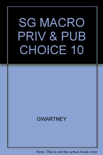 9780030344213: Sg Macro Priv & Pub Choice 10