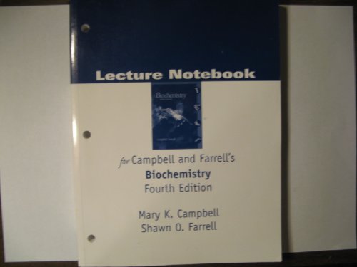 Imagen de archivo de Lecture Notebook for Biochemistry a la venta por BooksRun