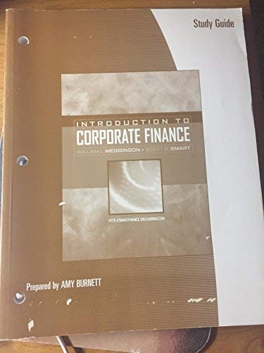 Beispielbild fr Study Guide for Megginson/Smart's Introduction to Corporate Finance zum Verkauf von Iridium_Books