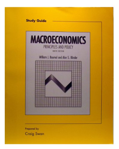 Stock image for Study Guide to accompany Macroeconomics: Principles and Policy, 9th for sale by HPB-Red