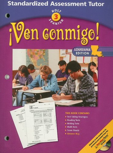 9780030355677: Cen Conmigo! Level 3 Grade 9 Standard Assessment Tutor: Holt ven Conmigo! Louisiana (Spanish 2003)