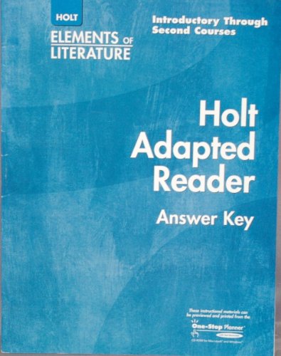 Stock image for Holt Elements of Literature, Grades 6-8: Adapted Reader Answer Key for sale by Nationwide_Text