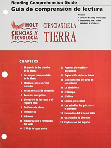 Stock image for Holt Science & Technology: Reading and Comprehension Guide, Spanish Earth Science for sale by Iridium_Books