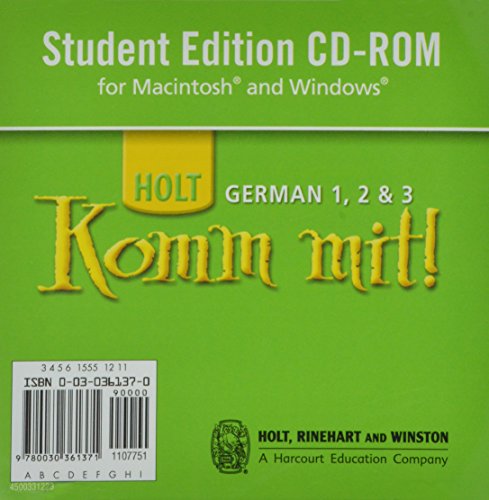 9780030361371: Komm Mit! German 1, 2 and 3, Student Edition (German Edition)