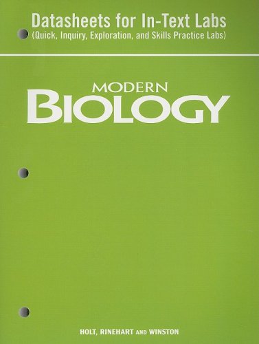 Stock image for Modern Biology: Datasheets for in-Text Labs for sale by The Book Cellar, LLC