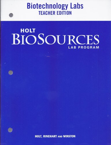 Stock image for Modern Biology: Biotechnology Labs Teacher Edition for sale by Allied Book Company Inc.