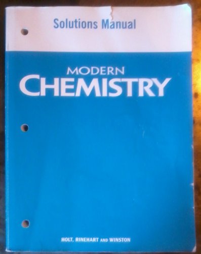 9780030367823: Holt Modern Chemistry - Solutions Manual