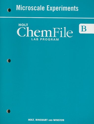 Imagen de archivo de Holt Modern Chemistry: Workbook, Student Edition Microscale Experiments ; 9780030367991 ; 0030367999 a la venta por APlus Textbooks