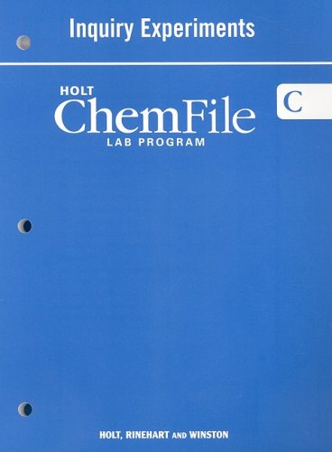 9780030368028: Holt Modern Chemistry: Workbook, Student Edition Inquiry Experiments