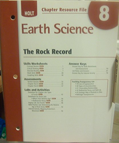 Stock image for Chapter 8 Resource File: The Rock Record (Holt Earth Science) for sale by Iridium_Books