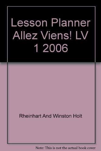 Imagen de archivo de Allez Viens: Lesson Planner (Holt French Level One, 1) a la venta por BookHolders
