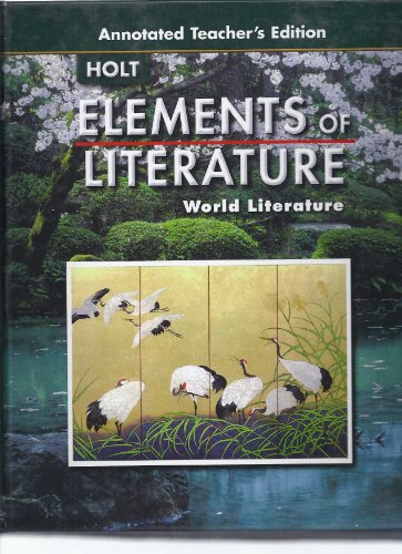 Stock image for Elements of Literature: World Literature, Annotated Teacher's Edition for sale by Allied Book Company Inc.