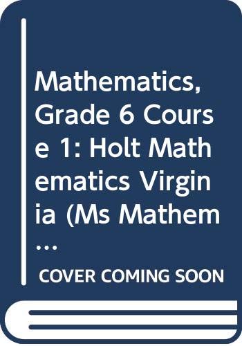 Stock image for Holt Mathematics Virginia: Student Edition Course 1 2005 for sale by HPB-Red