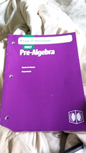 Imagen de archivo de Pre-algebra, Grades 6-8 Know-it Notebook: Holt Pre-algebra a la venta por Nationwide_Text