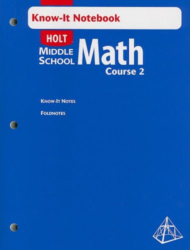 9780030380174: Holt Middle School Math: Course 2 - Know-It Notebook