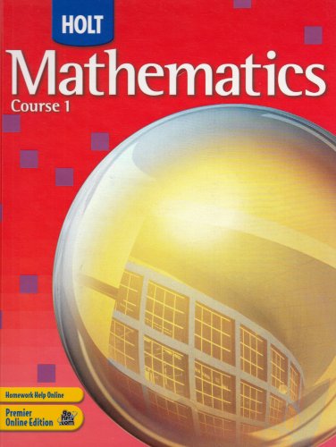 Stock image for Holt Mathematics: Student Edition Course 1 2007 for sale by Your Online Bookstore