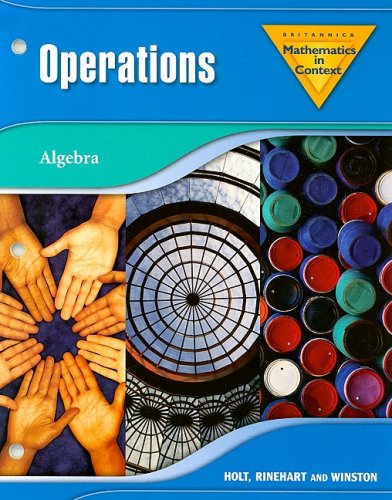 Beispielbild fr Holt Math In Context: Operations Grade 7 ; 9780030385612 ; 003038561X zum Verkauf von APlus Textbooks