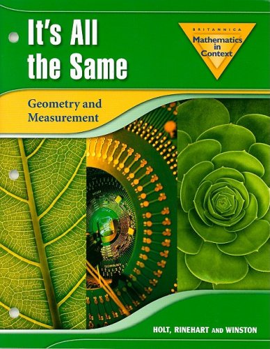 Beispielbild fr Its All the Same Grade 8: Holt Math in Context zum Verkauf von Phatpocket Limited