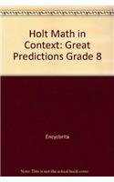 Stock image for Great Predictions Grade 8: Holt Math in Context for sale by Phatpocket Limited