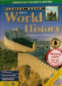 Beispielbild fr Holt Ancient World World History: The Human Journey (Alabama Annotated Teacher's Edition) ; 9780030388569 ; 0030388562 zum Verkauf von APlus Textbooks