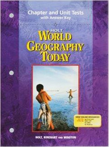 Stock image for Chapter and Unit Tests with Answer Key Holt world Geography Today for sale by Seattle Goodwill