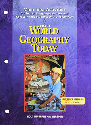 Beispielbild fr Holt World Geography Today: (Main Idea Activities for English Language Learners zum Verkauf von Nationwide_Text