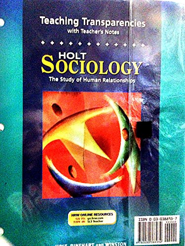 Tchg Ohts W/Tch Notes Sociology 2005 (9780030388934) by Holt, Rinehart, And Winston, Inc.