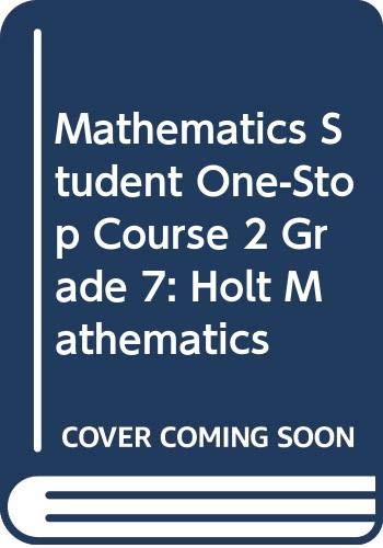 Holt Mathematics: Student One-Stop Course 2 2004 (9780030396441) by HOLT, RINEHART AND WINSTON