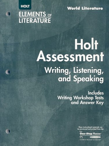 Stock image for Elements of Literature: Writing, Listening, and Speaking World Literature - Holt Assessment for sale by Allied Book Company Inc.