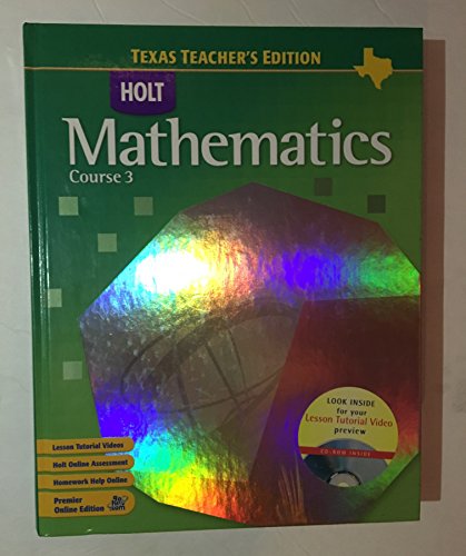 9780030411571: Mathematics Course 3 Texas Teacher's Edition