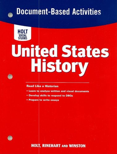 Beispielbild fr United States History, Grades 6-9 Document-based Activities: Holt United States History zum Verkauf von Ergodebooks