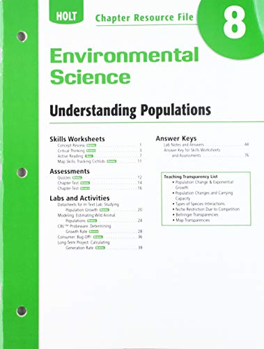 Stock image for Ch Res File #8 Env Sci 2006 (Holt Environmental Science) for sale by Allied Book Company Inc.