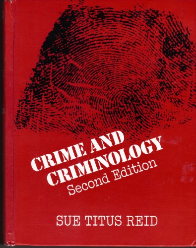 Beispielbild fr Crime and Criminology zum Verkauf von HPB-Red