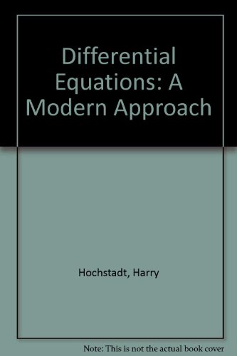 9780030416705: Differential Equations: A Modern Approach