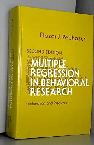 Beispielbild fr Multiple Regression in Behavioral Research zum Verkauf von Better World Books