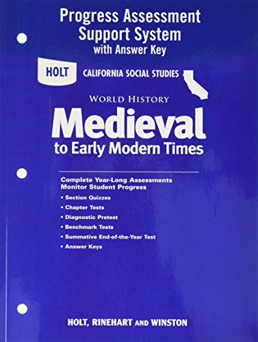 Stock image for Holt World History California: Program Assessment System with Answer Key Grades 6-8 Medieval Times for sale by dsmbooks