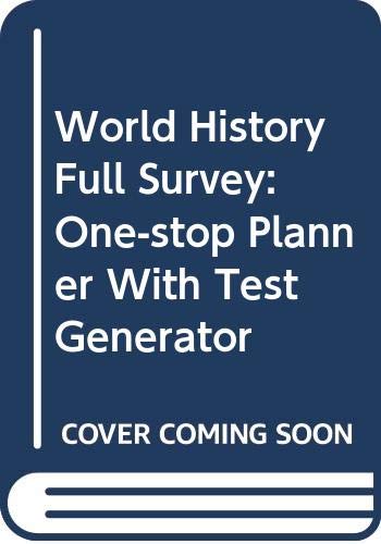 9780030422584: World History Full Survey: One-stop Planner With Test Generator