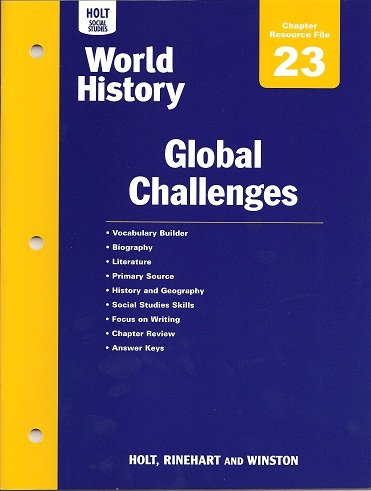 Imagen de archivo de Holt World History: Chapter 23 Resource File Grades 6-8 a la venta por The Book Cellar, LLC