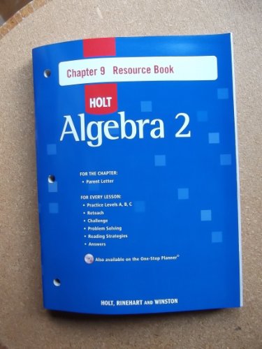 Stock image for Holt Algebra 2: Resource Book with Answers: Chapter 9 for sale by Iridium_Books